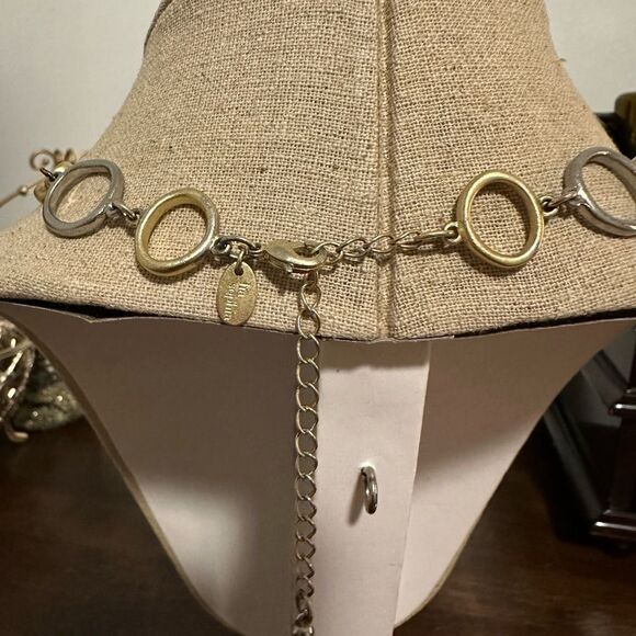 Lia sophia necklace Gold And Silver Tone 16 “ Full Length - Picture 3 of 3